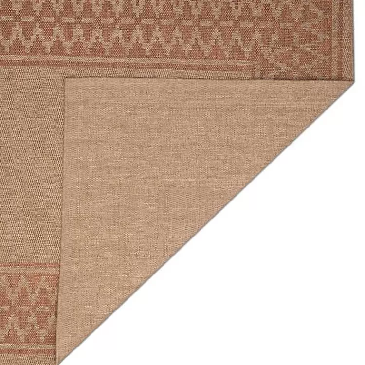 Tan & Orange Zig Zag Indoor/Outdoor Area Rug, 5x7>Kirklands Home Best