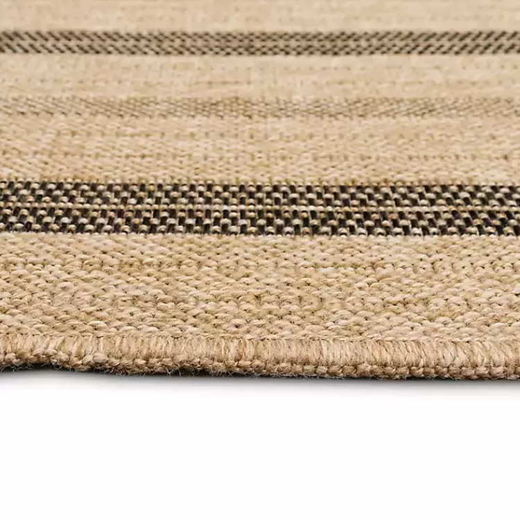 tan_and_black_framed_indooroutdoor_area_rug_x_3.webp Tan and Black Framed Indoor/Outdoor Area Rug, 7X9>Kirklands Home Clearance