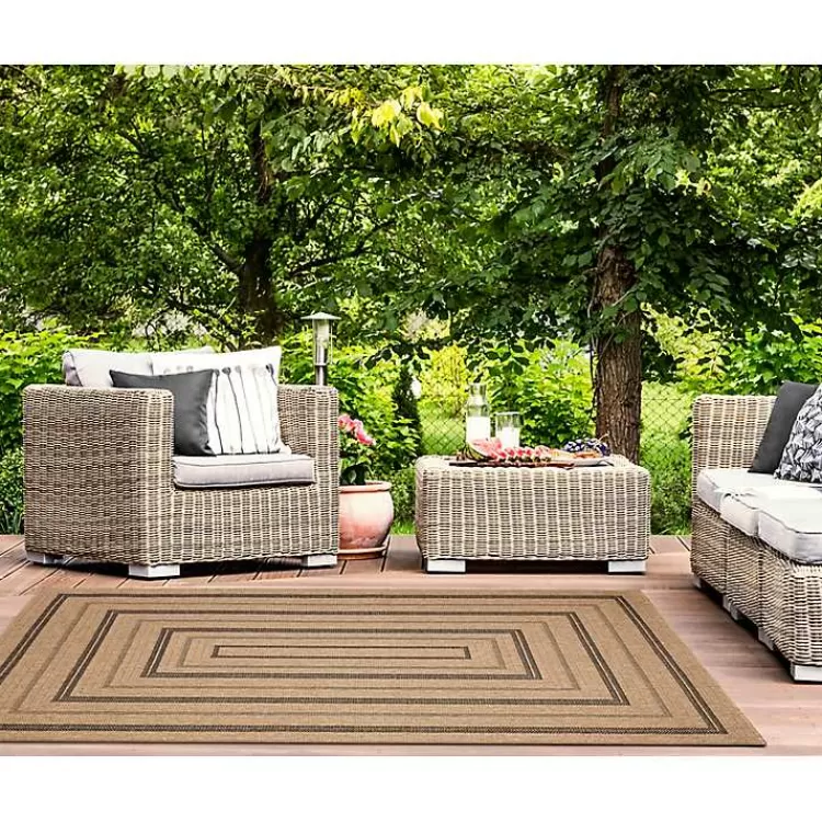 tan_and_black_framed_indooroutdoor_area_rug_x_5-1.webp Tan and Black Framed Indoor/Outdoor Area Rug, 5x7>Kirklands Home Best