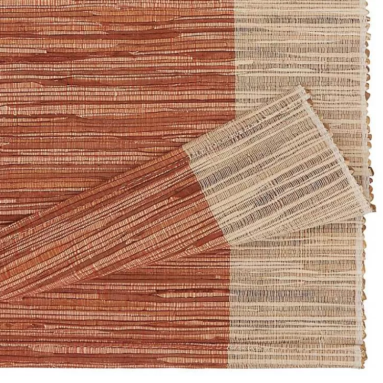 Tan and Orange Shimmer Banded Table Runner>Kirklands Home Cheap