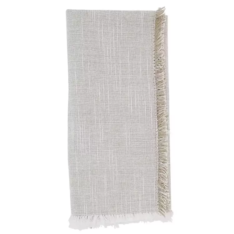 Tan and White Two-Tone Fringe Napkins, Set of 4>Kirklands Home Fashion