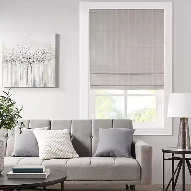 Basketweave Cordless Roman Shade, 35 in.>Kirklands Home Shop