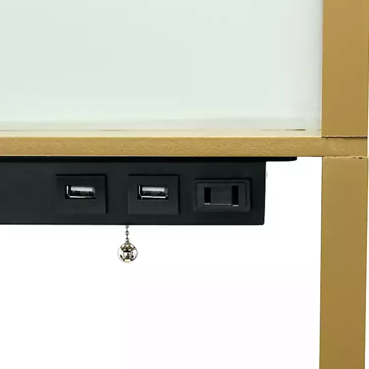 Etagere Shelf Charging Floor Lamp>Kirklands Home Clearance