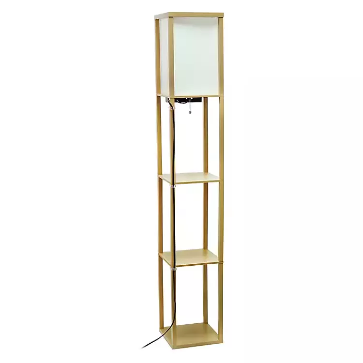 Etagere Shelf Charging Floor Lamp>Kirklands Home Clearance