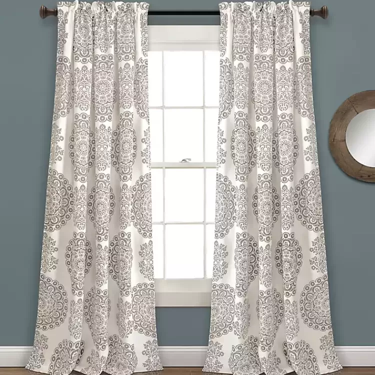 Evie Medallion Curtain Panel Set, 95 in.>Kirklands Home Best