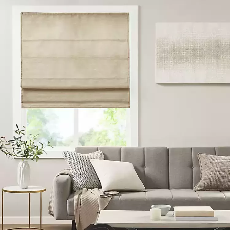 Faux Silk Room Darkening Roman Shade, 27 in.>Kirklands Home Store