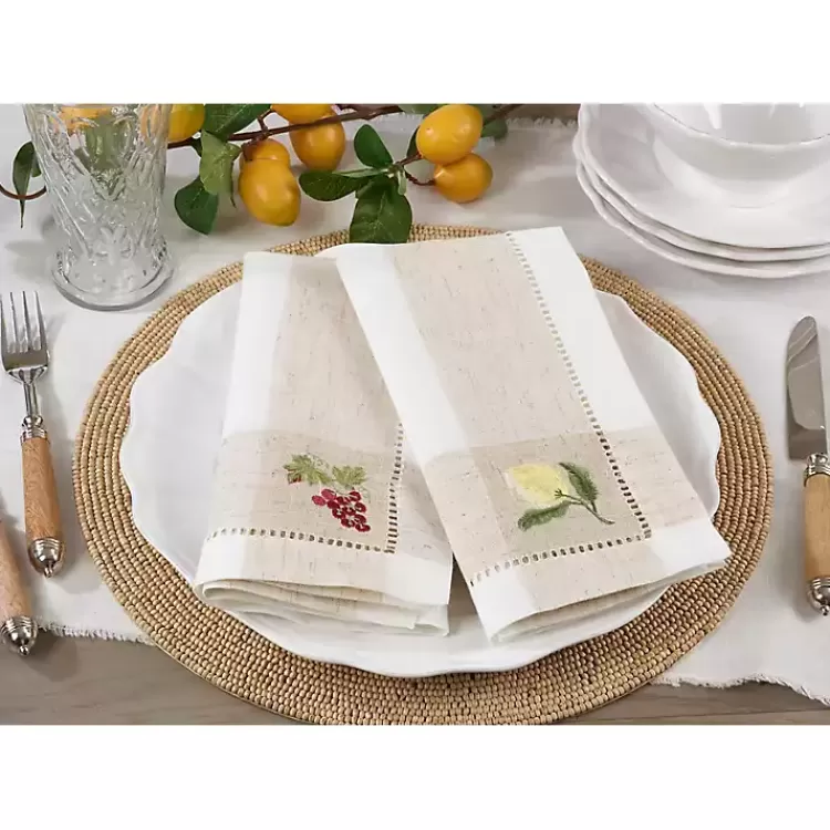tan_hemstitch_embroidered_lemon_napkins_set_of__2.webp Tan Hemstitch Embroidered Lemon Napkins, Set of 4>Kirklands Home Outlet