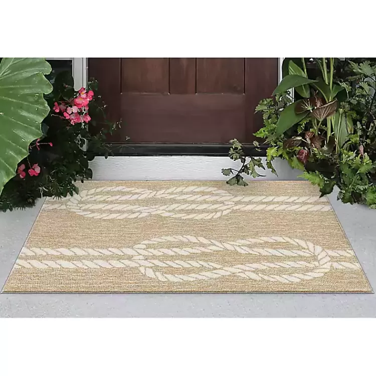 tan_nautical_rope_indooroutdoor_area_rug_x_8.webp Nautical Rope Indoor/Outdoor Area Rug, 2x3>Kirklands Home Online