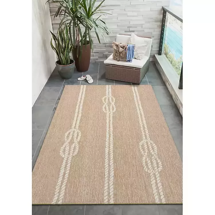 tan_nautical_rope_indooroutdoor_area_rug_x_9.webp Nautical Rope Indoor/Outdoor Area Rug, 2x3>Kirklands Home Online