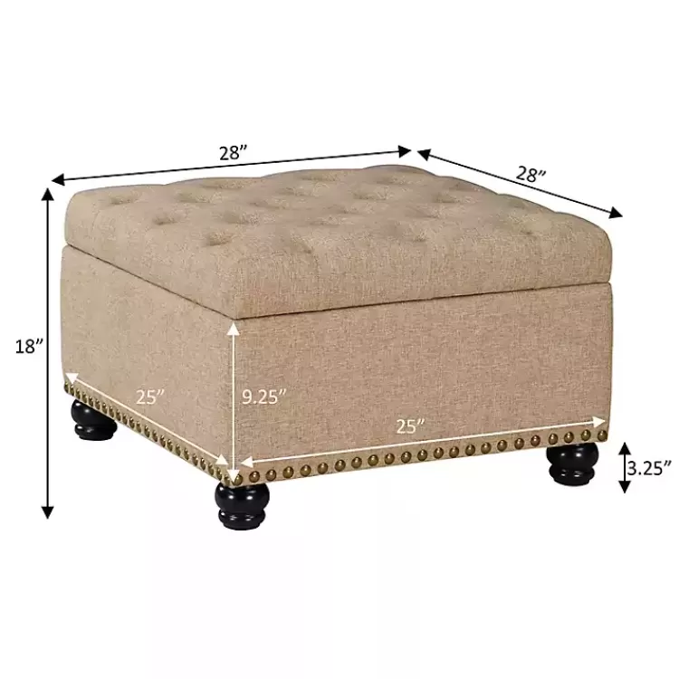 tan_upholstered_ava_coffee_table_ottoman_6.webp Upholstered Ava Coffee Table Ottoman>Kirklands Home New
