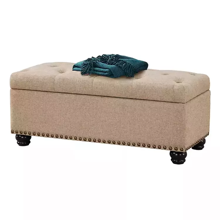 tan_upholstered_carey_storage_ottoman_bench_2.webp Upholstered Carey Storage Ottoman Bench>Kirklands Home Fashion