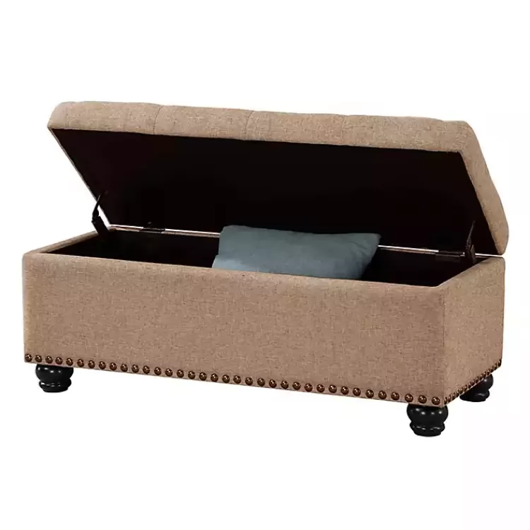tan_upholstered_carey_storage_ottoman_bench_3.webp Upholstered Carey Storage Ottoman Bench>Kirklands Home Fashion