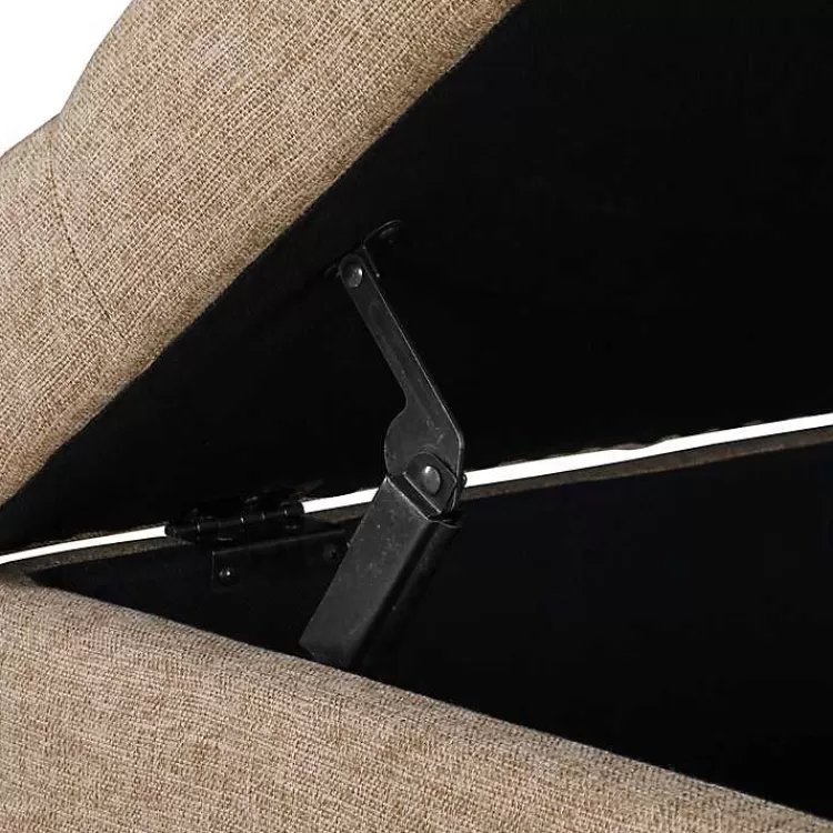 tan_upholstered_carey_storage_ottoman_bench_5.webp Upholstered Carey Storage Ottoman Bench>Kirklands Home Fashion