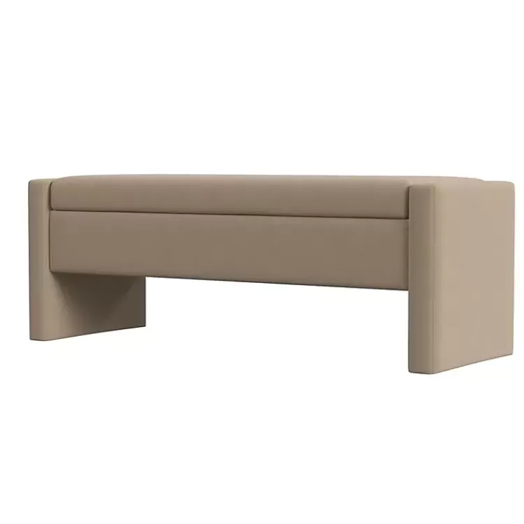 Velvet Upholstered Modern Storage Bench>Kirklands Home Store