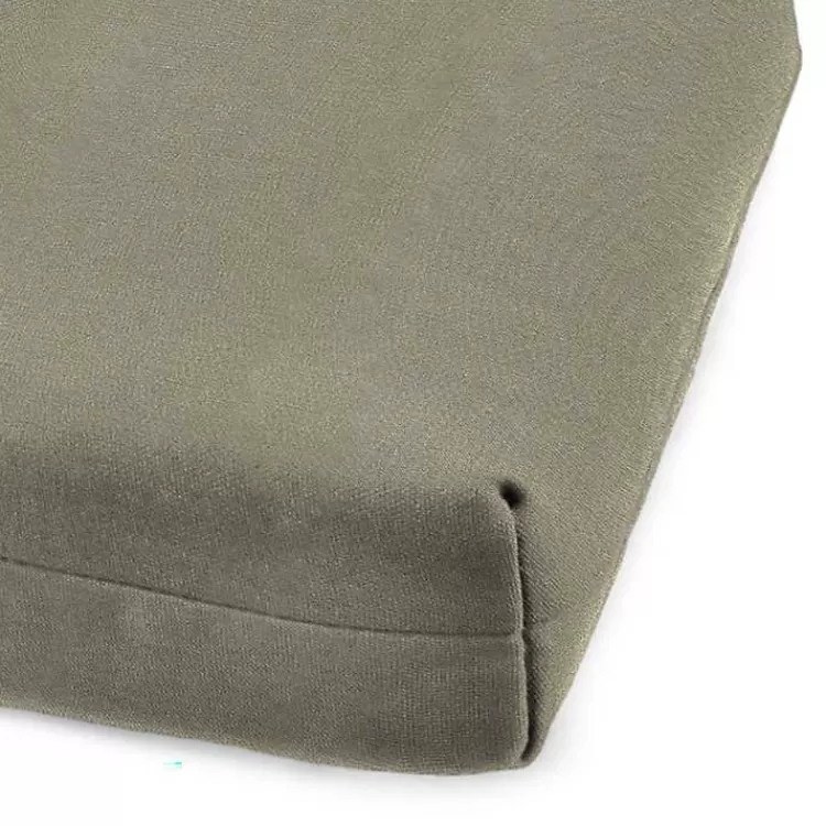 Taupe Canvas French Edge Outdoor Chaise Cushion>Kirklands Home Cheap