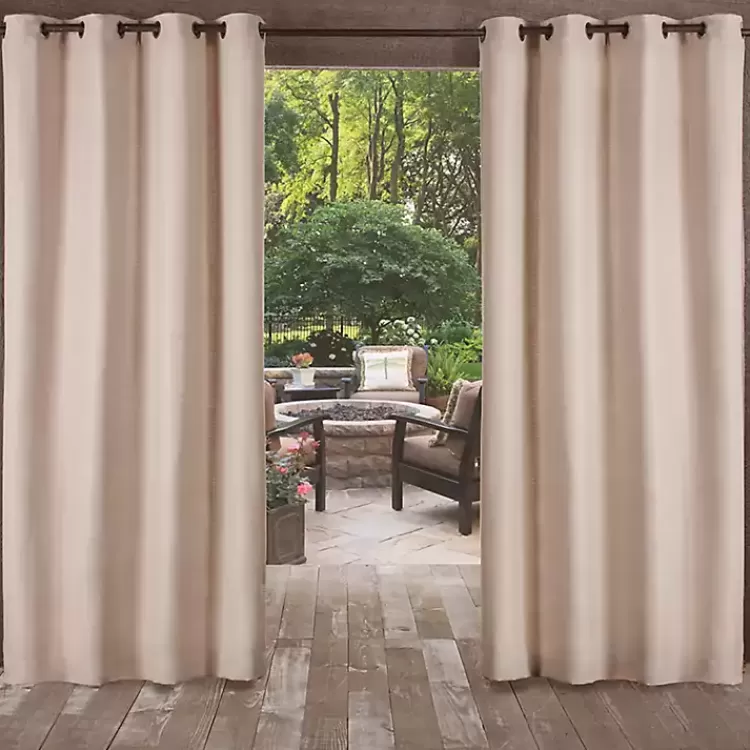Taupe Delano Outdoor Curtain Panel Set, 120 in.>Kirklands Home Discount