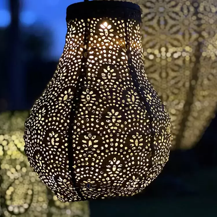 Taupe Fan Bulb Hanging LED Outdoor Lantern>Kirklands Home Cheap