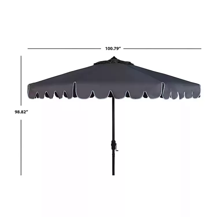taupe_scallop_tilt_crank__ft_outdoor_umbrella_3.webp Taupe Scallop Tilt Crank 9 ft. Outdoor Umbrella>Kirklands Home Store