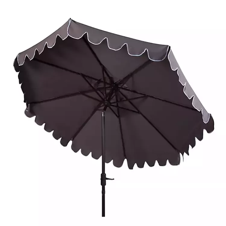 taupe_scallop_tilt_crank__ft_outdoor_umbrella_4.webp Taupe Scallop Tilt Crank 9 ft. Outdoor Umbrella>Kirklands Home Store