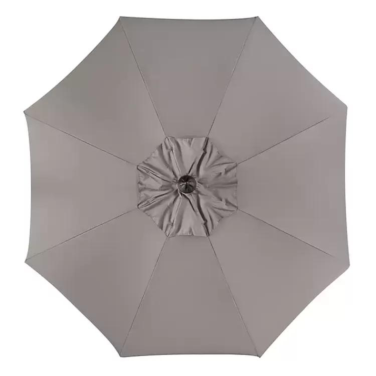 taupe_scallop_tilt_crank__ft_outdoor_umbrella_5.webp Taupe Scallop Tilt Crank 9 ft. Outdoor Umbrella>Kirklands Home Store