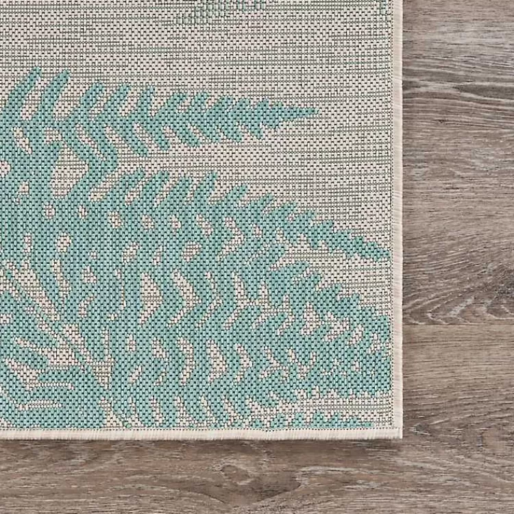 teal_and_tan_falling_ferns_outdoor_area_rug_x_5.webp Teal and Tan Falling Ferns Outdoor Area Rug, 5x7>Kirklands Home Cheap