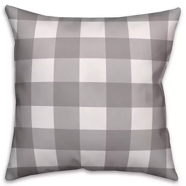 Teal Floral Buffalo Check Outdoor Pillow>Kirklands Home Best Sale