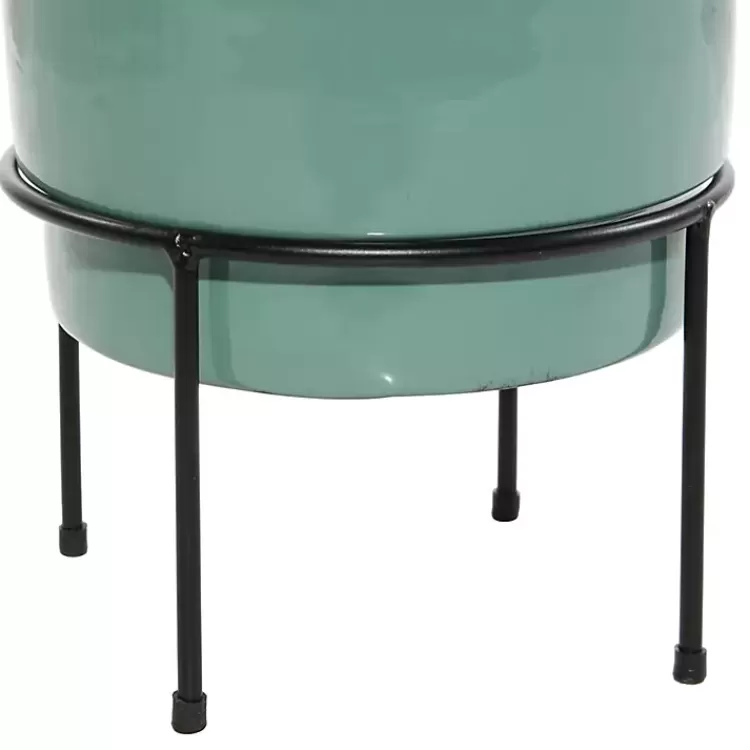 teal_metal_round_planters_with_stands_set_of__6.webp Teal Metal Round Planters with Stands, Set of 3>Kirklands Home Sale