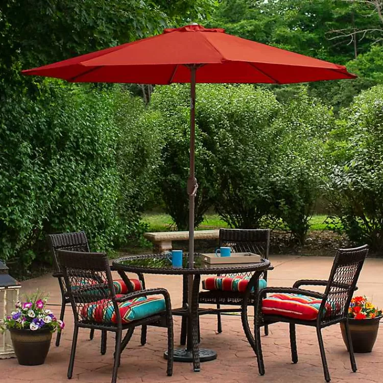 Terracotta 8 ft. Hand Crank Tilt Umbrella>Kirklands Home New