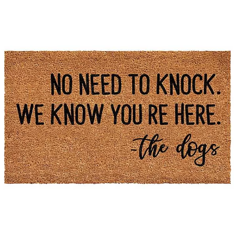 The Dogs Know You're Here Coir Doormat>Kirklands Home Store