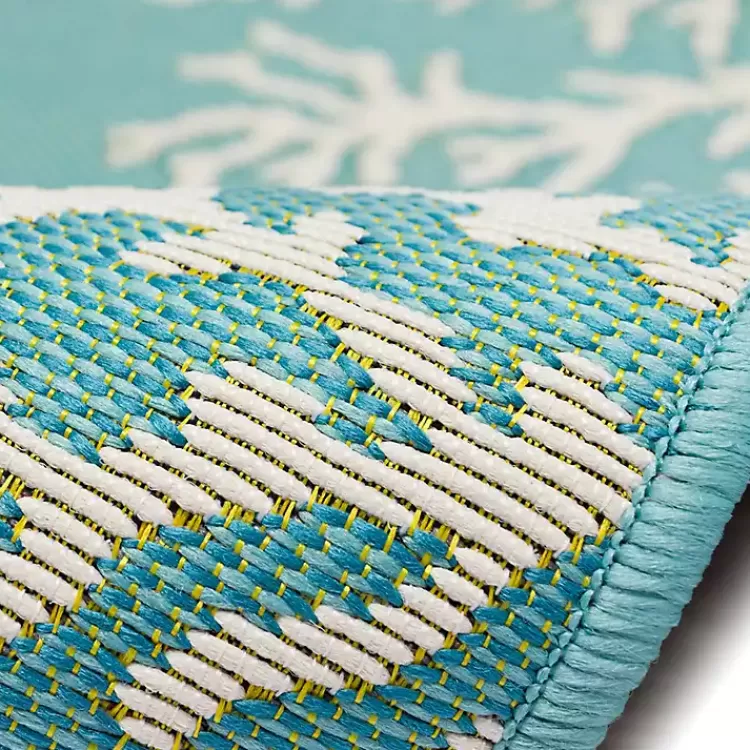 Turquoise Coral Indoor/Outdoor Rug, 3x4>Kirklands Home Cheap