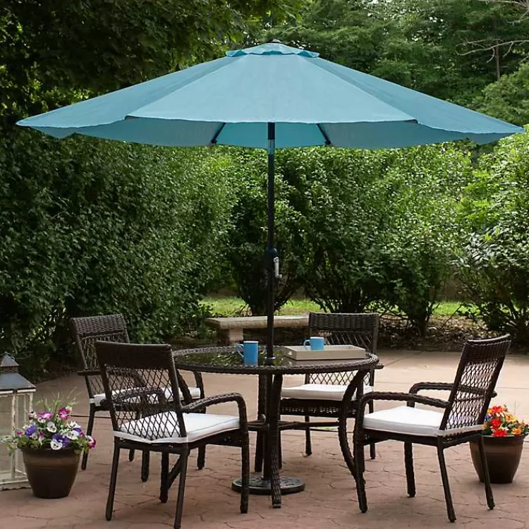 turquoise_tilt_hand_crank_outdoor_umbrella_2.webp Turquoise Tilt Hand Crank Outdoor Umbrella>Kirklands Home Cheap