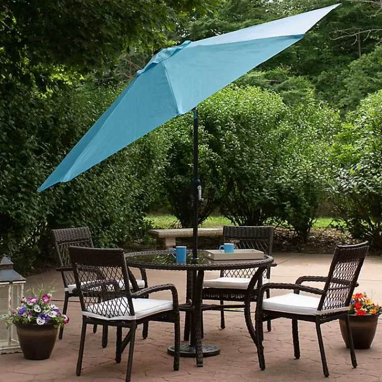 turquoise_tilt_hand_crank_outdoor_umbrella_3.webp Turquoise Tilt Hand Crank Outdoor Umbrella>Kirklands Home Cheap