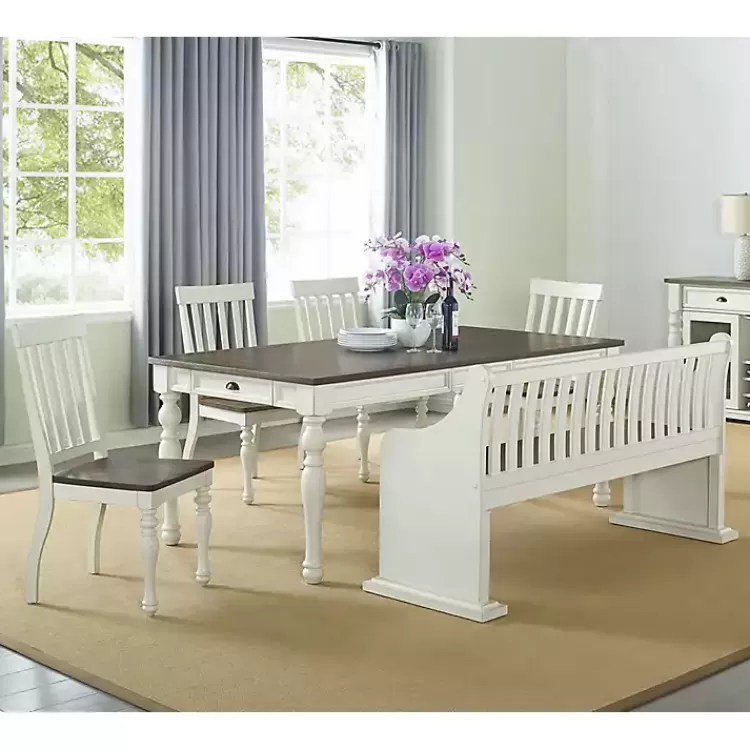 twotone_dark_oak_and_ivory_high_back_wooden_bench_4.webp Two-Tone Dark Oak and Ivory High Back Wooden Bench>Kirklands Home Fashion