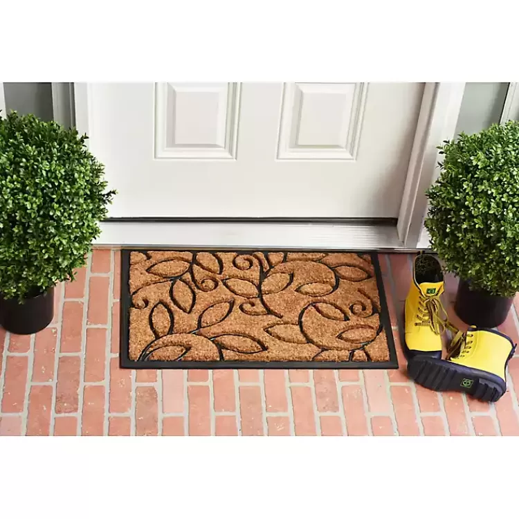 Vine Leaves Swirl Doormat, 36x24 in.>Kirklands Home Cheap
