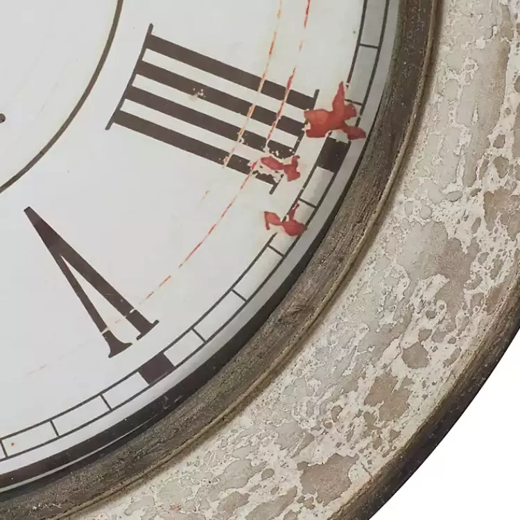 vintage_cream_rust_round_framed_wall_clock_3.webp Vintage Cream Rust Round Framed Wall Clock>Kirklands Home Cheap
