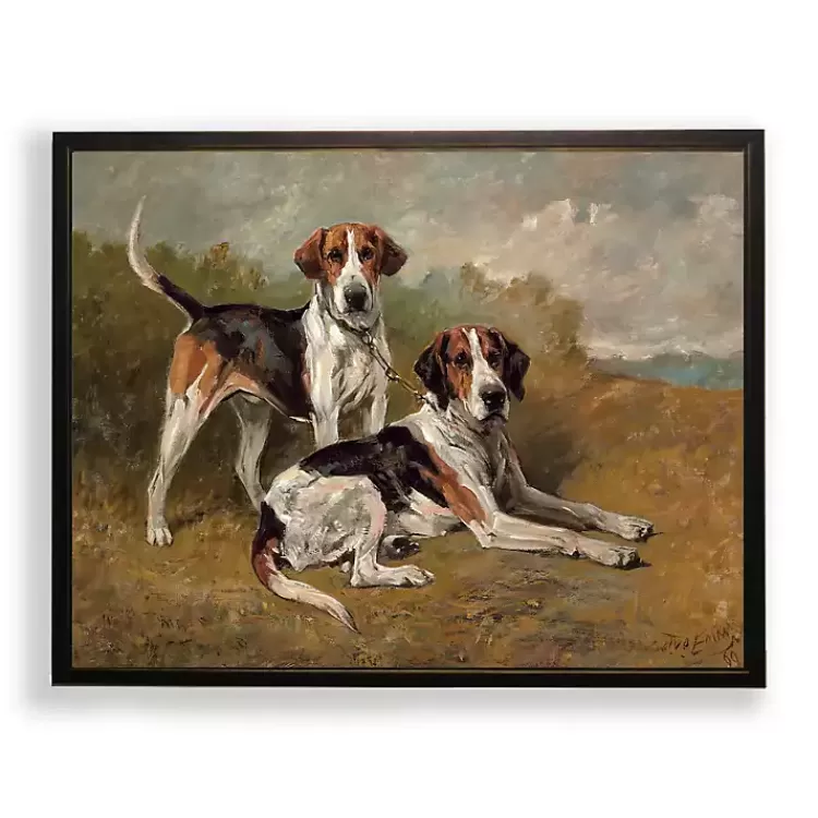 Vintage Dog Duo Framed Art Print>Kirklands Home Outlet