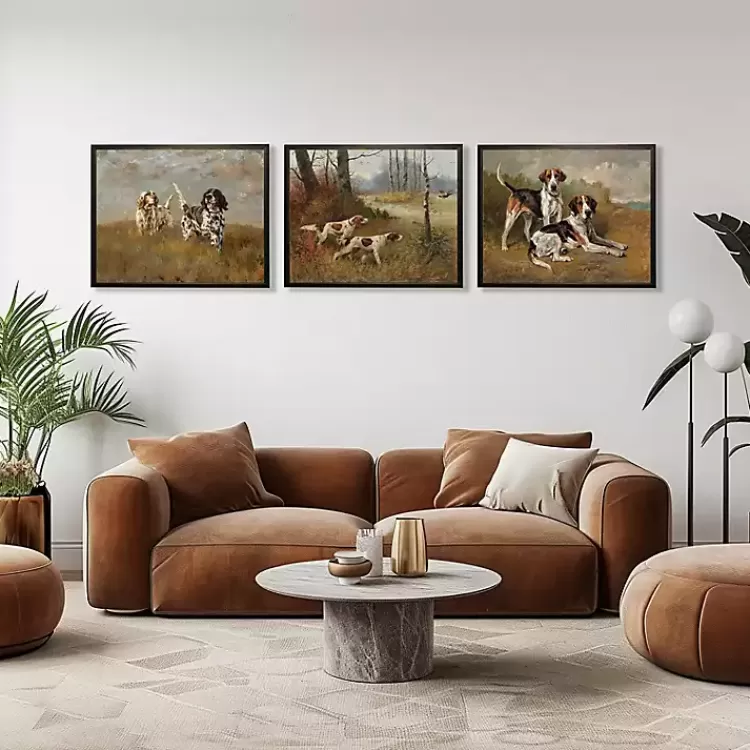 Vintage Dog Duo Framed Art Print>Kirklands Home Outlet