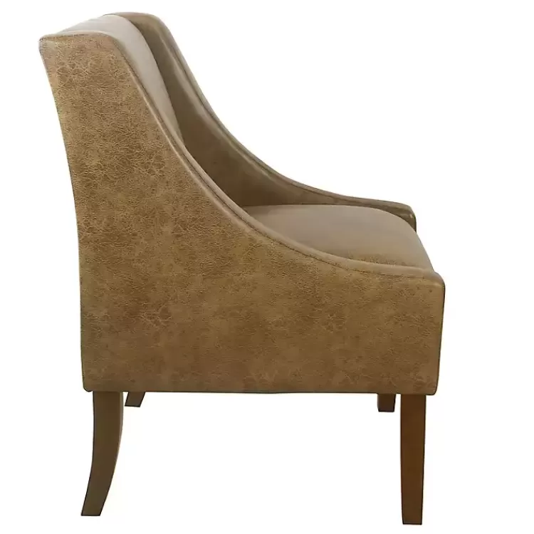 Vintage Faux Leather Swoop Accent Chair>Kirklands Home Best