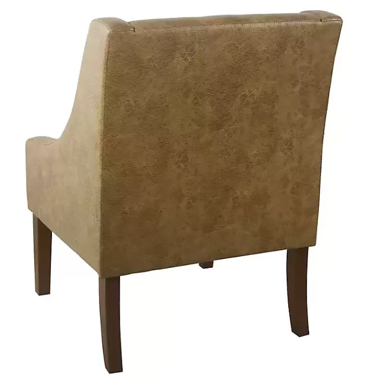 Vintage Faux Leather Swoop Accent Chair>Kirklands Home Best
