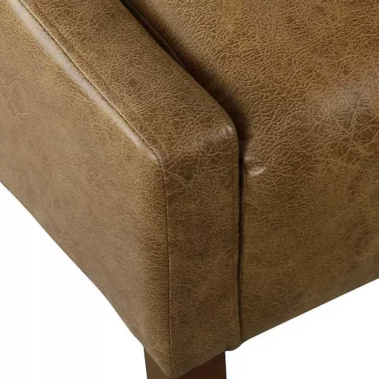 Vintage Faux Leather Swoop Accent Chair>Kirklands Home Best