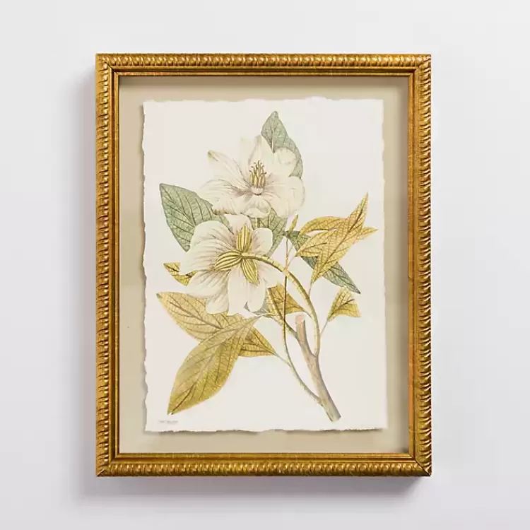 Vintage Floral Gold Framed Art Print>Kirklands Home Clearance