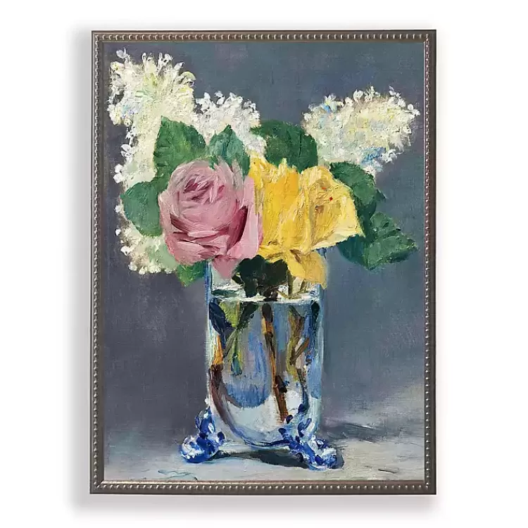 Vintage Floral I Beaded Framed Art Print>Kirklands Home Discount