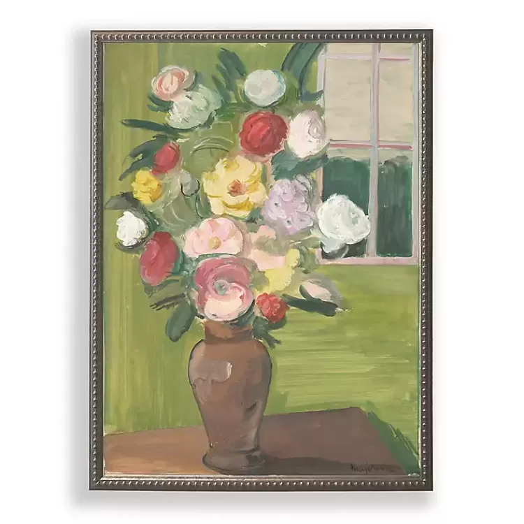 Vintage Floral II Beaded Framed Art Print>Kirklands Home Fashion