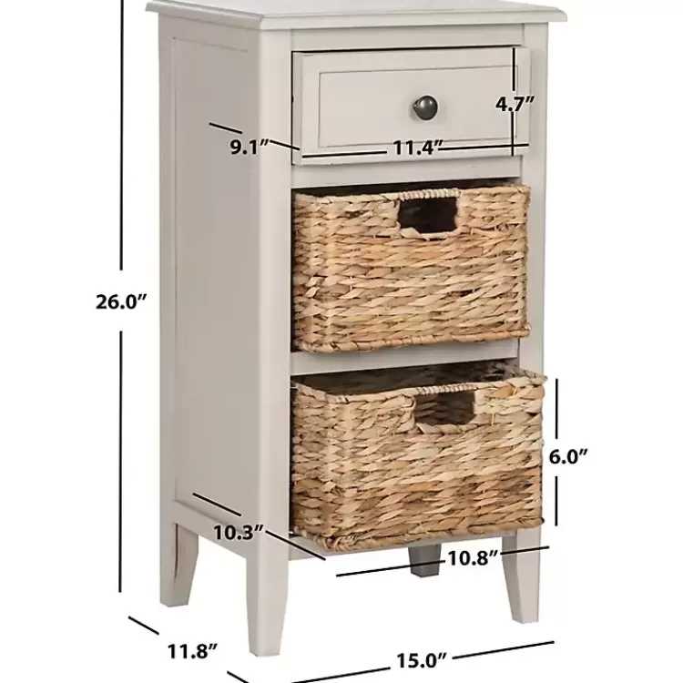 Vintage Wood Baskets Everly Accent Table>Kirklands Home Online