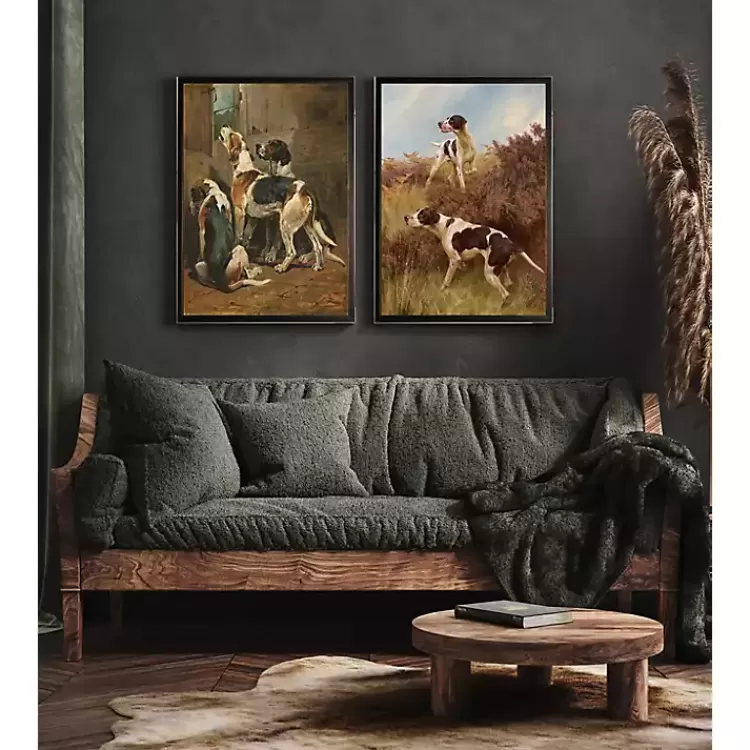 Vintage Hunting Dogs Framed Art Print>Kirklands Home Discount