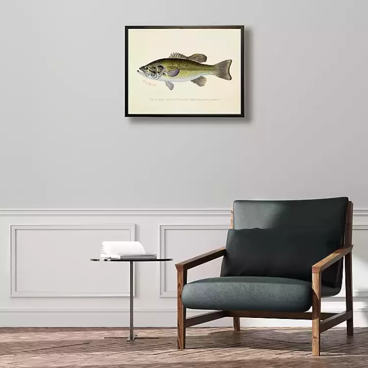 Vintage Large Mouthed Bass Framed Art Print>Kirklands Home Best Sale