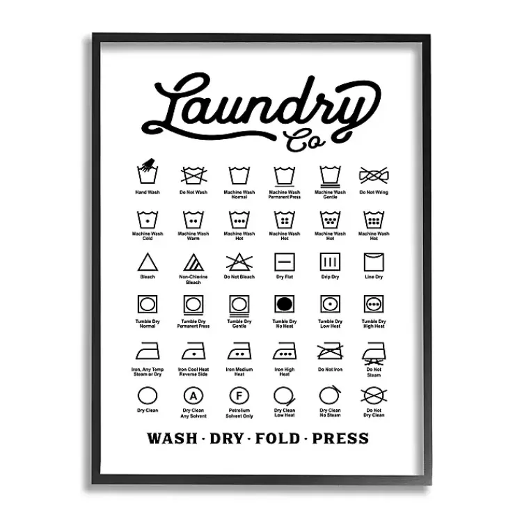 Vintage Laundry Chart Framed Wall Plaque>Kirklands Home Clearance