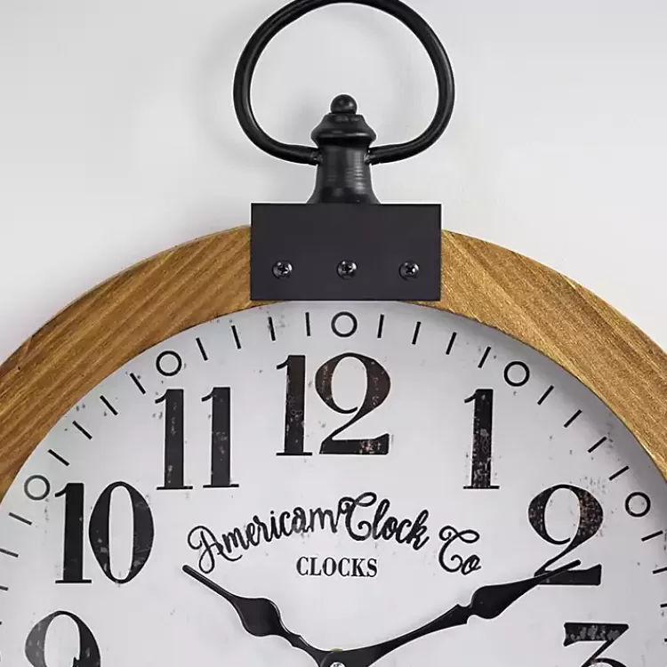 Vintage Pocket Watch Wooden Wall Clock>Kirklands Home Cheap