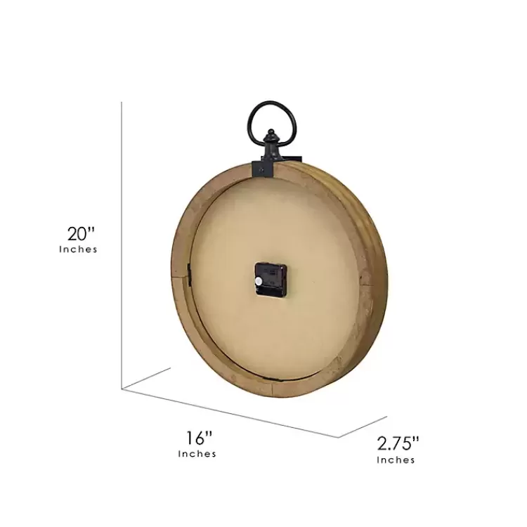 Vintage Pocket Watch Wooden Wall Clock>Kirklands Home Cheap
