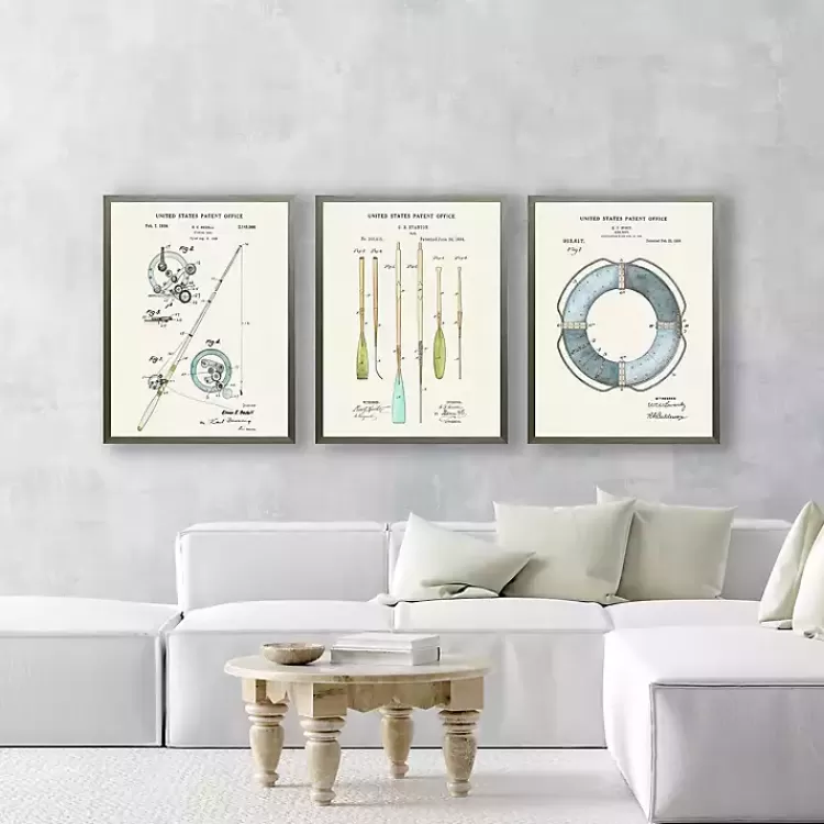 Vintage Ring Bouy Patent Framed Art Print>Kirklands Home Flash Sale